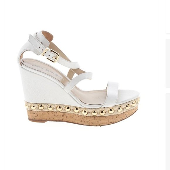 Via Spiga Platform Wedge Sandals - Picture 1 of 9